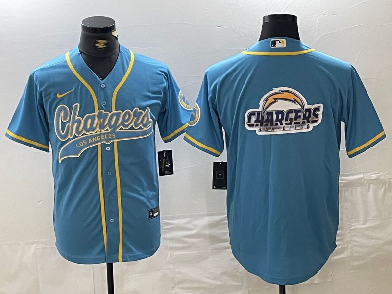 Men Los Angeles Chargers Blank Light blue Joint Name 2024 Nike Limited NFL Jersey style 3->los angeles chargers->NFL Jersey